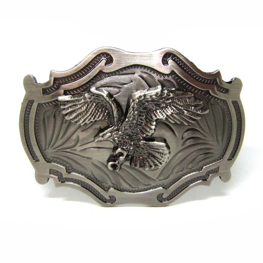 Flying Eagle Western Belt Buckle Gun Metal Brushed-in Buckles & Hooks ...