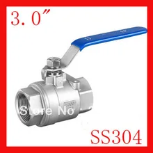 Новое поступление DN80 3," SS304 женский 2-pc внутренний шаровой клапан с резьбой для воды, нефти и газа