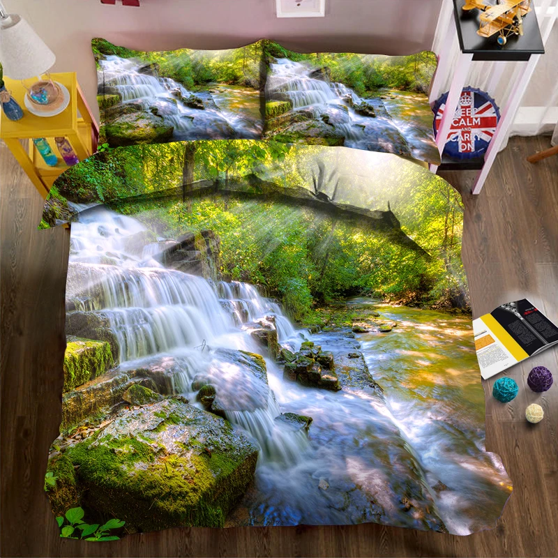 

Landscape Architecture Oil Painting printing bedding Nordic series photos 3d quilt bed linen