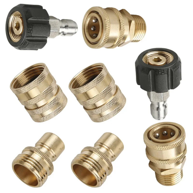

8 Pcs Mingle Pressure Washer Adapter Kit Quick Disconnect Kit M22 Swivel Hot