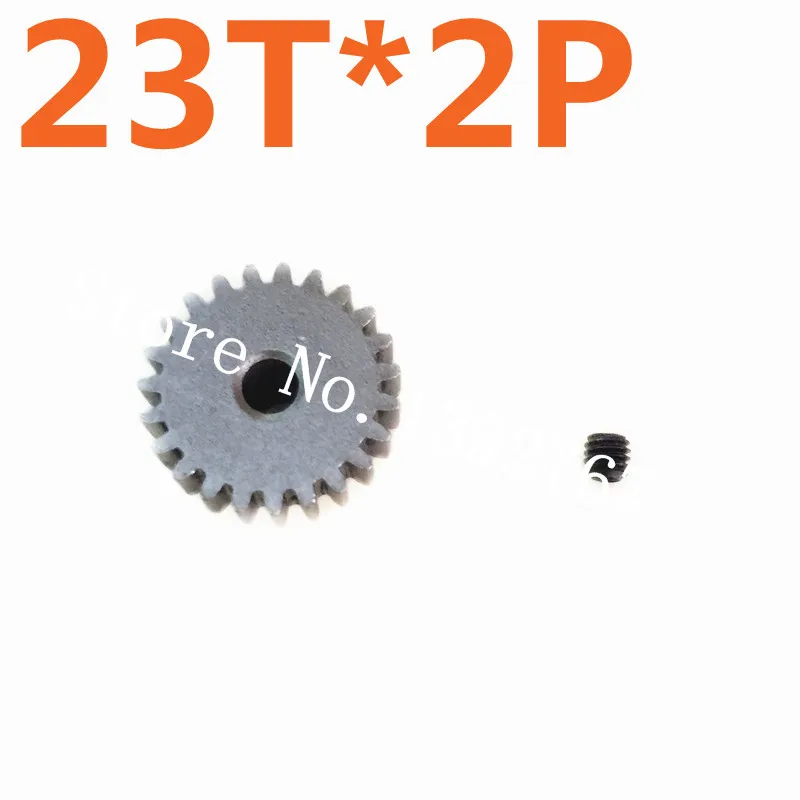 

2pcs/lot Motor Gear 23T 48P HSP Spare Parts Upgrade Parts With Pinion Metal gear For TRAXXAS Himoto Redcat HPI RC Model Car Al