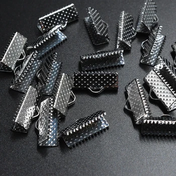 

FLTMRH 20pcs 25mm or leather cords crimps end beads caps lobster swivel clasp extension chains Vel vet Fastene buckle toggle