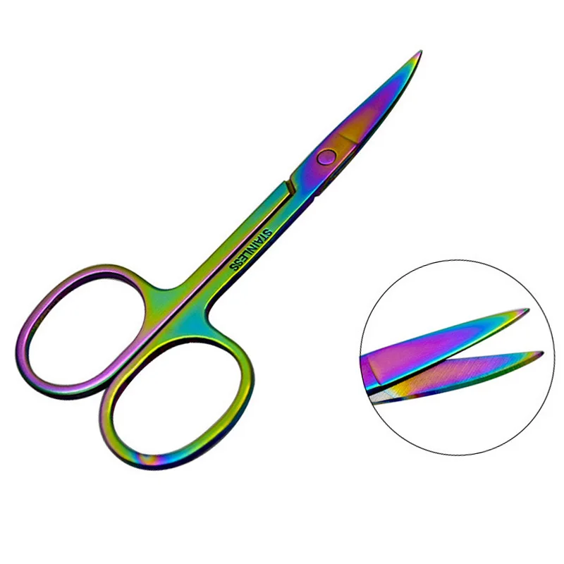 1 PC Stainless Steel Eyebrow Scissors Makeup Repair Eyebrows Beauty