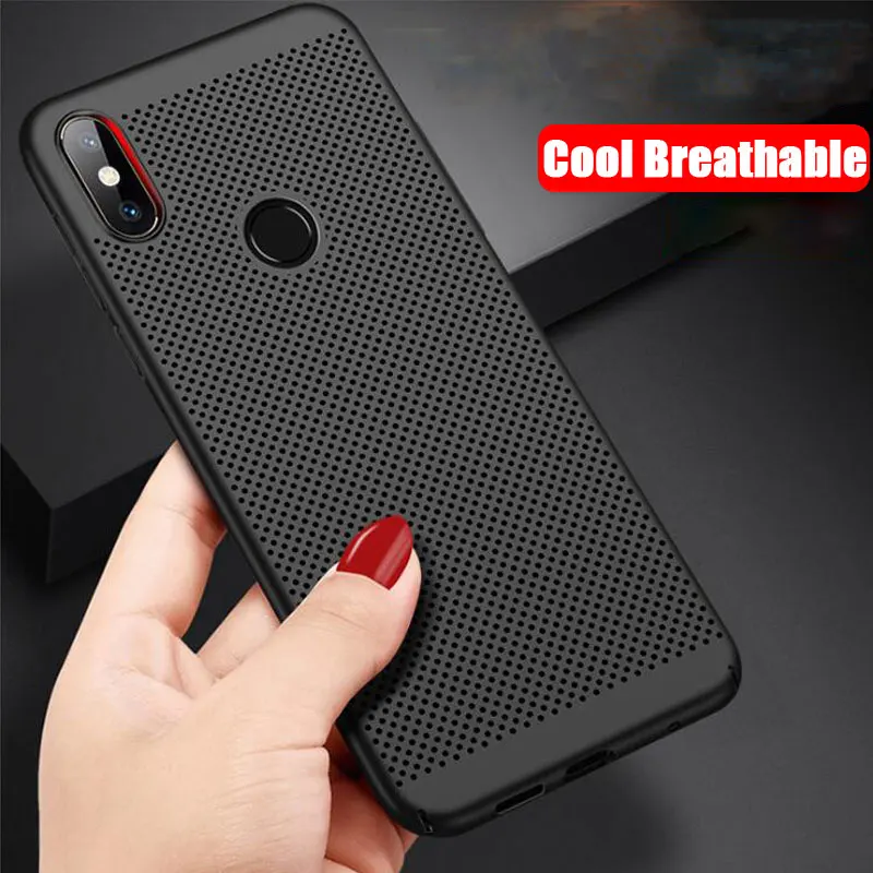 

Case For Xiaomi Redmi Note 7 Pro 6A 5 Plus 4X S2 Mi 9 8 SE A1 A2 Lite F1 Cover Hollow Heat Dissipation Hard PC Phone Cover Case