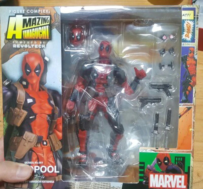 FIGMA Series NO.003 Revoltech Venom No.002 Spiderman No.001 Deadpool With Bracket PVC Action Figure Collection Model Toy 15cm (7)