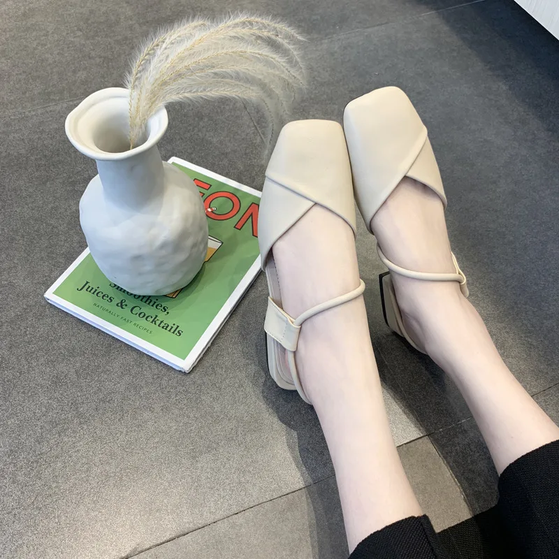 

Brand Women Shoes Slingback Summer Sandals For Female 2019 Casual Footwear Beach Sandals Elegant Low Heels Party Wedding Shoes