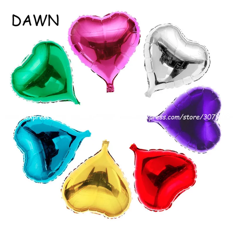 

18inch rose glod heart pure color Helium Baloon Wedding Birthday Christmas Party Decoration Baby Shower kid toy Gifts