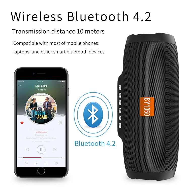 Bluetooth динамик беспроводной Портативная гарнитура для использования вне помещений 10 Вт Звук системы стерео громкоговоритель с микрофоном TF