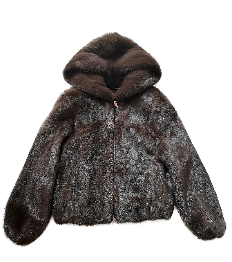 M. Y. FANSTY 2019 зимняя гладкая норковая шуба природный натуральный мех пальто потеря причинная с меховым капюшоном 8 цветов короткие тонкие