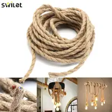 SWILET 10 м 2x0,75 мм пеньковая веревка провод ретро DIY плетеная ткань электрические провода кабель двойной крученый кулон лампа кабель провод