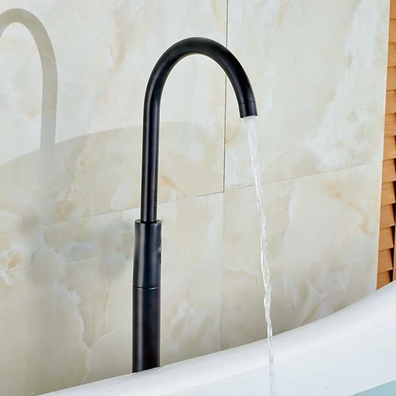 quyanre wanfan blacl bronze floor standing faucet wall mounte concealed hot cold water mixer tap with handshower dual way shower faucet mixer tap with floor standing faucet5
