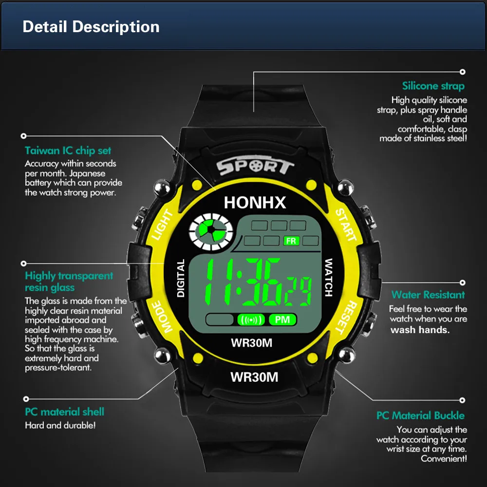 Модные мужские цифровые часы светодиодный спортивные наручные часы reloj relgio saat relogio цифровой reloj deportivo hombre montre kinder saat