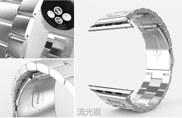 Серии 4/3/2/1 завод 38mm браслет металлический ремешок из нержавеющей стали для Apple watch ремни 42 мм ссылка браслет 40 мм 44 мм
