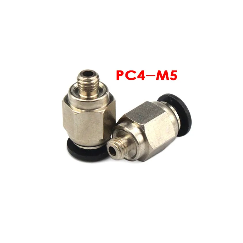 2 шт. 3D принтер аксессуары PC4-M6/M5 прямой Пневматический разъем тефлоновый через соединение быстрый разъем