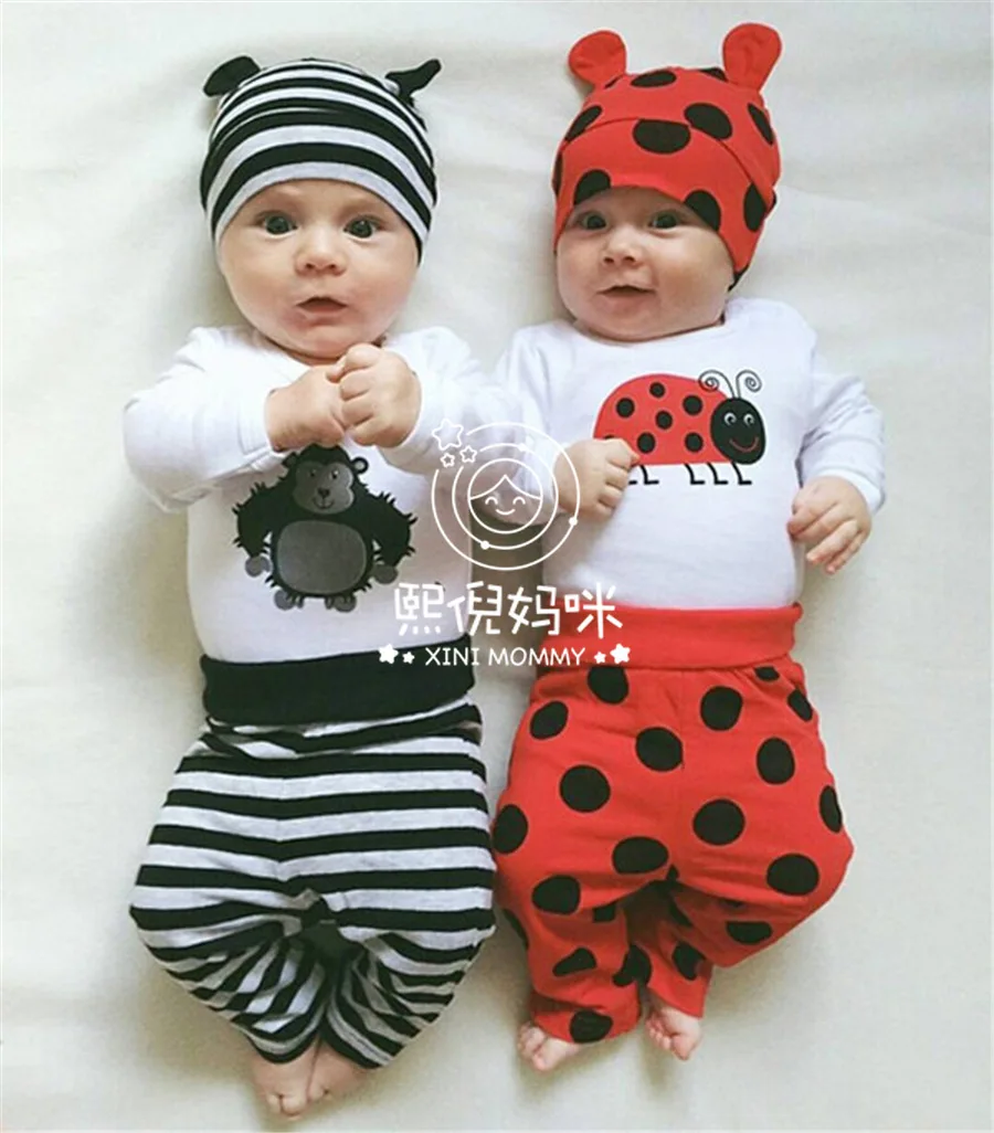 

XINI Mommy Spring,Autumn Baby suit Casual boutique kids clothing Full miraculous ladybug boy clothes thanksgiving outfits WY40