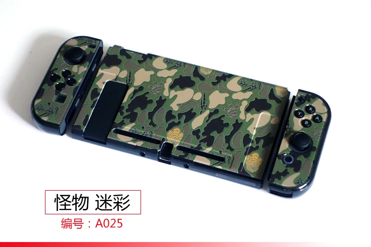 A025 2 в 1 комплект для 【doswitch чехол сумка для хранения с красочным узором Кристалл Защитная крышка чехол для NS nyd переключатель - Цвет: A025