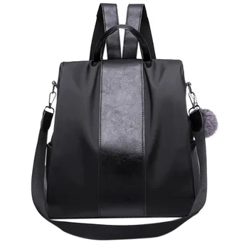 

Fashion Feminine Backpacks Waterproof Oxford Women Small Travel Bag Zipper Hit Color Backpack Double Shoulder Schoolbags 10Oct16