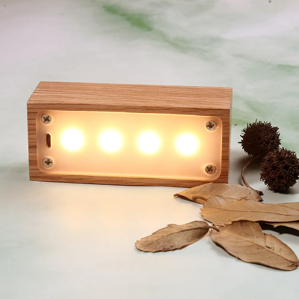 

Bamboo Wooden LED Night Light Touch Sensor Dimmable Table Lamp USB Rechargeable Magnetic Stairs Corridor Bedroom Bedside Lamp