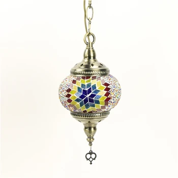 

Moroccan Turkish Style Retro Vintage Pendant Light E27 Base Mediterranean Style Decoration Mosaic Hanging Lamp