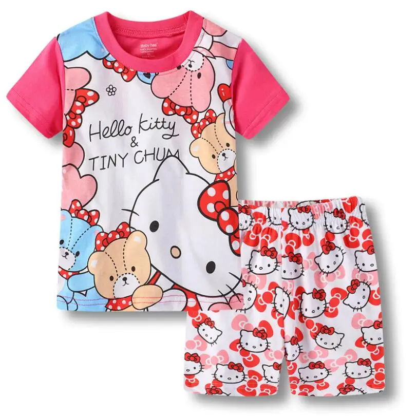 Коллекция года, летняя одежда для девочек пижамы Conjunto Menina, комплект детской одежды с изображением жирафа, Ensemble Fille Meisjes, платье kleding