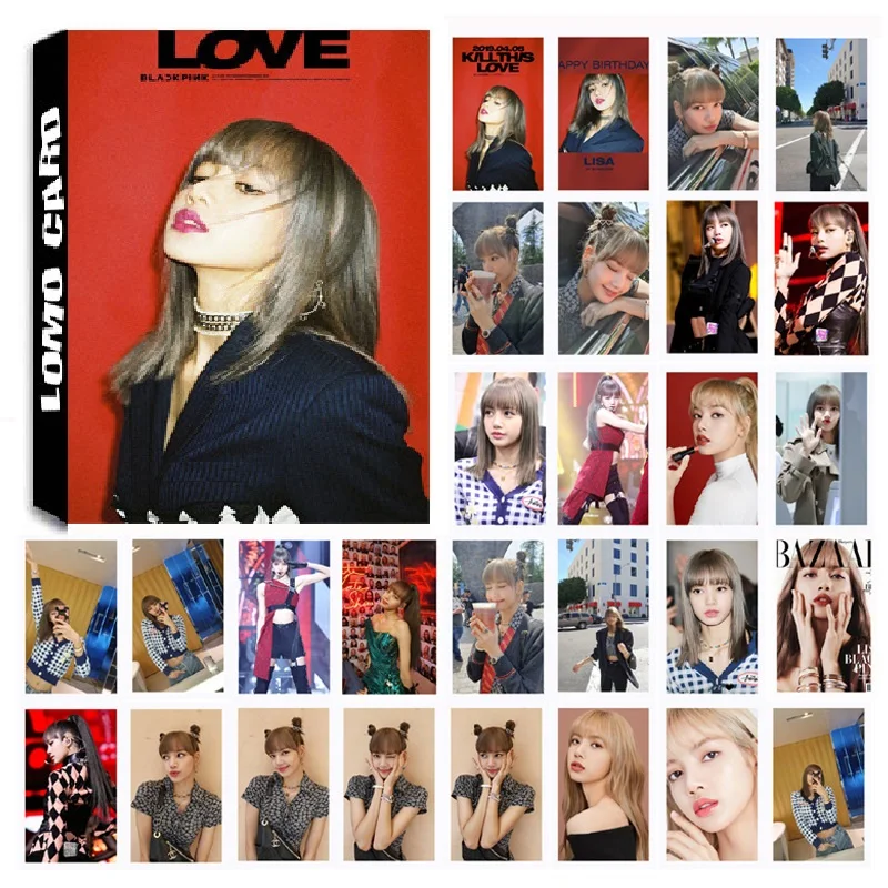 30 шт./компл. Корейский KPOP BLACKPINK девушки Kill This Love Lisa один 2019 альбом Фотокарта ПВХ карты Self Made LOMO Card Photocard