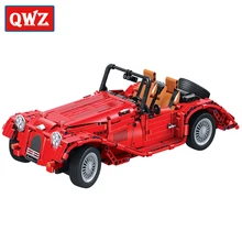 Technic Convertible Roadster Vintage clásico bloques de construcción de automóviles establece ladrillos modelo niños juguetes clásicos