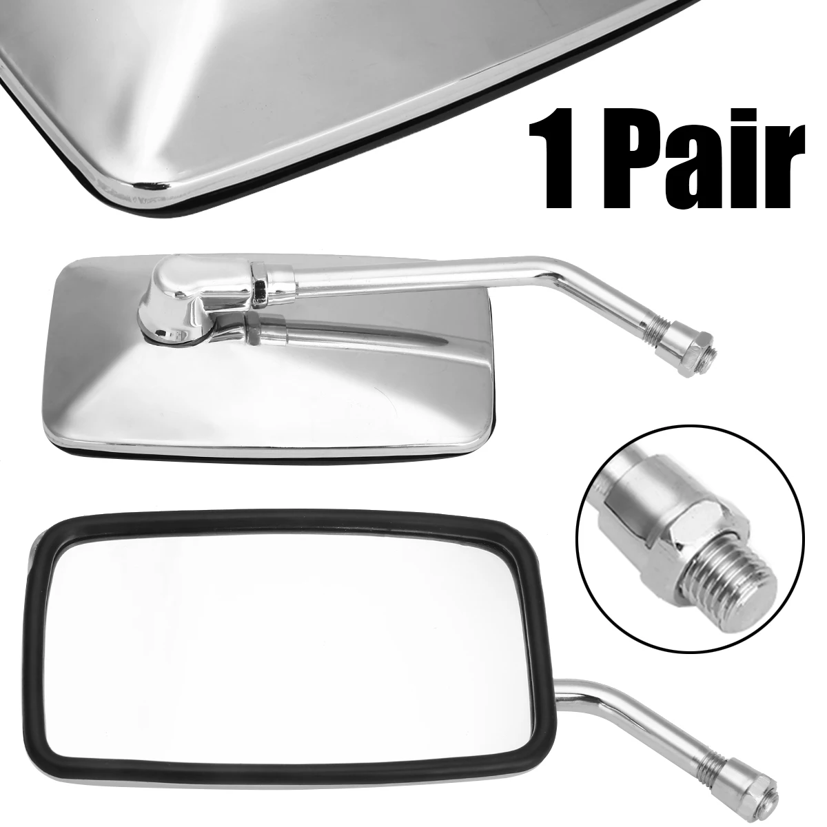 For Honda Shadow VT VT1100 VT750 VT600 VF750 Magna 750 1 Pair Rectangle Rearview Side Mirrors 126*70mm