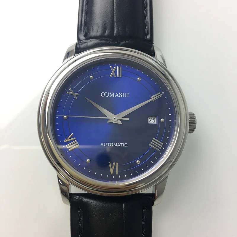 

2019 New Men Mechanical Watches Oumashi 40mm Miyota Leisure Waterproof Watch Luxury Brand Genuine Leather Automatic Watch Men