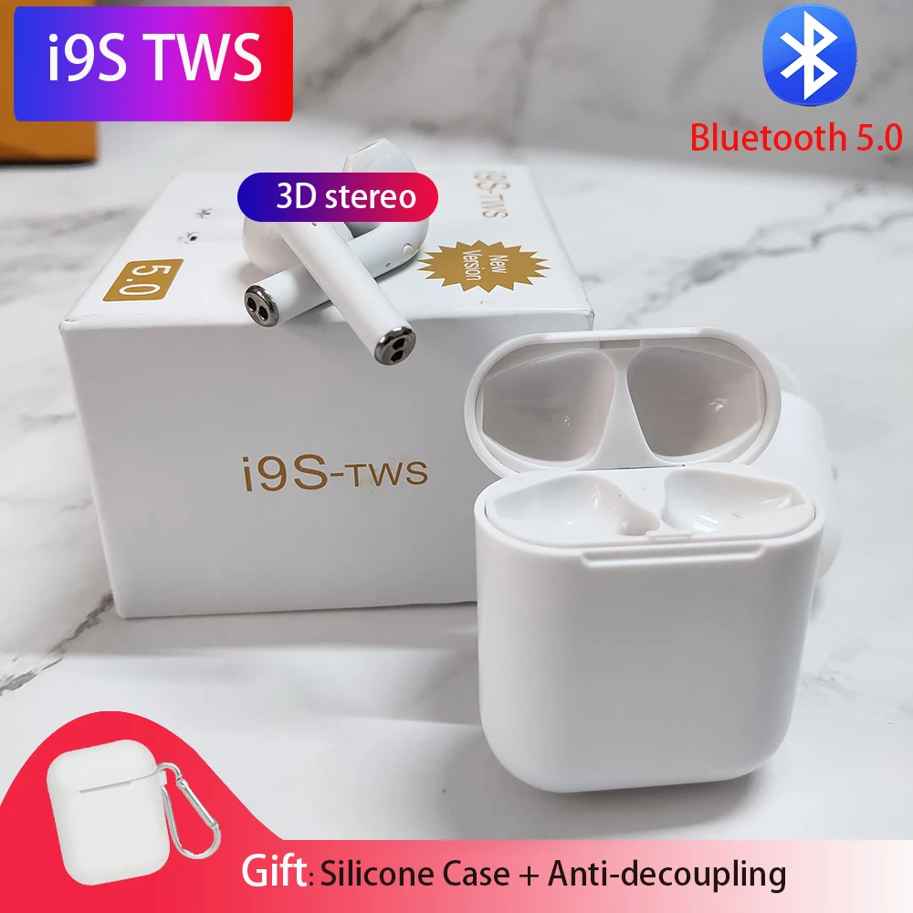 

i9s TWS Bluetooth Earphone 5.0 3D stereo Wireless Headset Phone Electricity display 300mAh Charge Box for galaxy buds phone