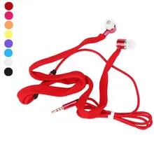 Universal 3.5mm Shoelace Stereo Handfree Hands-free Earphone In-ear Headset With Mic for Cell phone Android iOS Wholesale