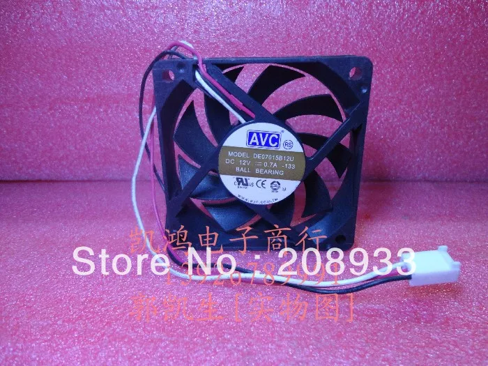 Кулер AVC DE07015B12U 12 В 0 7 А 7 см 7015 с двойным подшипником 3 выводами для CPU | Компьютеры