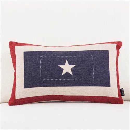 Декоративный чехол для подушки с геометрическим флагом Красный Синий чехол для поясничной подушки Чехол для дивана офисного стула Кофейня - Цвет: 10