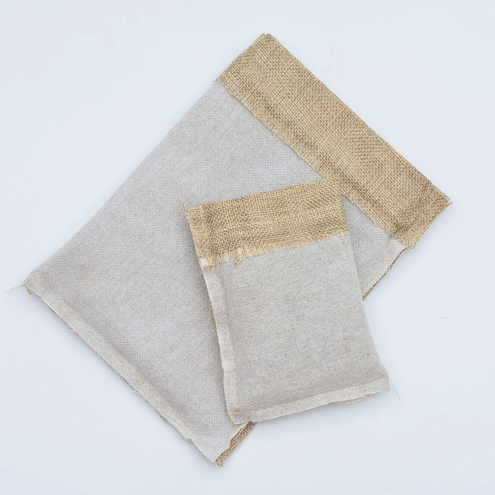 Бесплатная доставка 8x11 см/3 "X 4" 100 шт Искусственный джут/Hessian Drawstring свадебный