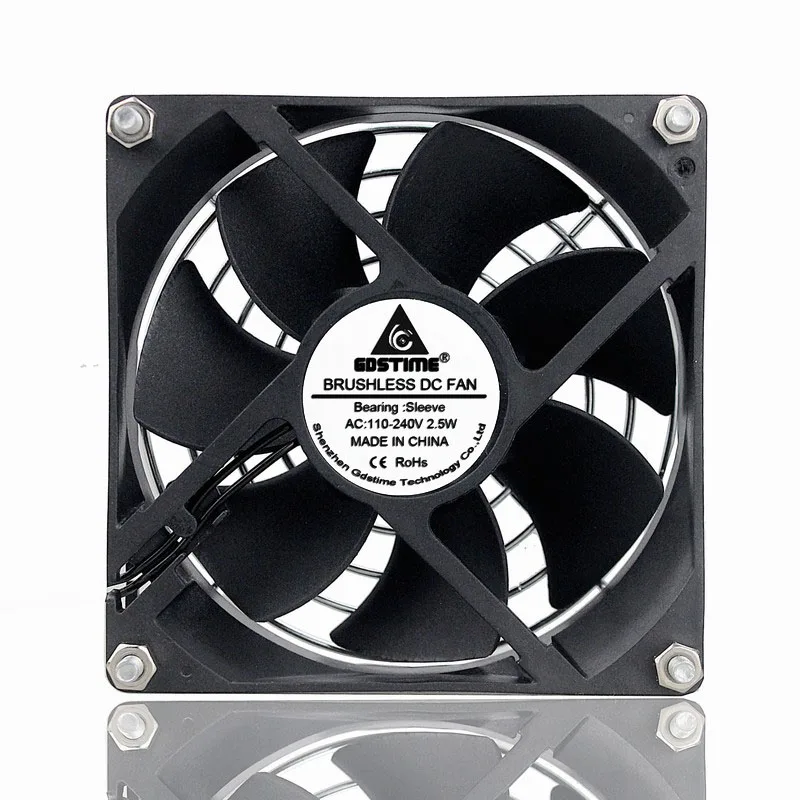 2 шт. Gdstime DC EC 110V 120V 220V 240V 80mm x 25mm 8cm Электрический осевой охладитель провода с
