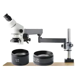Профессиональный зум рассекая бинокулярный микроскоп стерео микроскоп, WF10X/20 мм окуляра, 3,5-90X увеличение, 0,7-4.5X зум-объектив