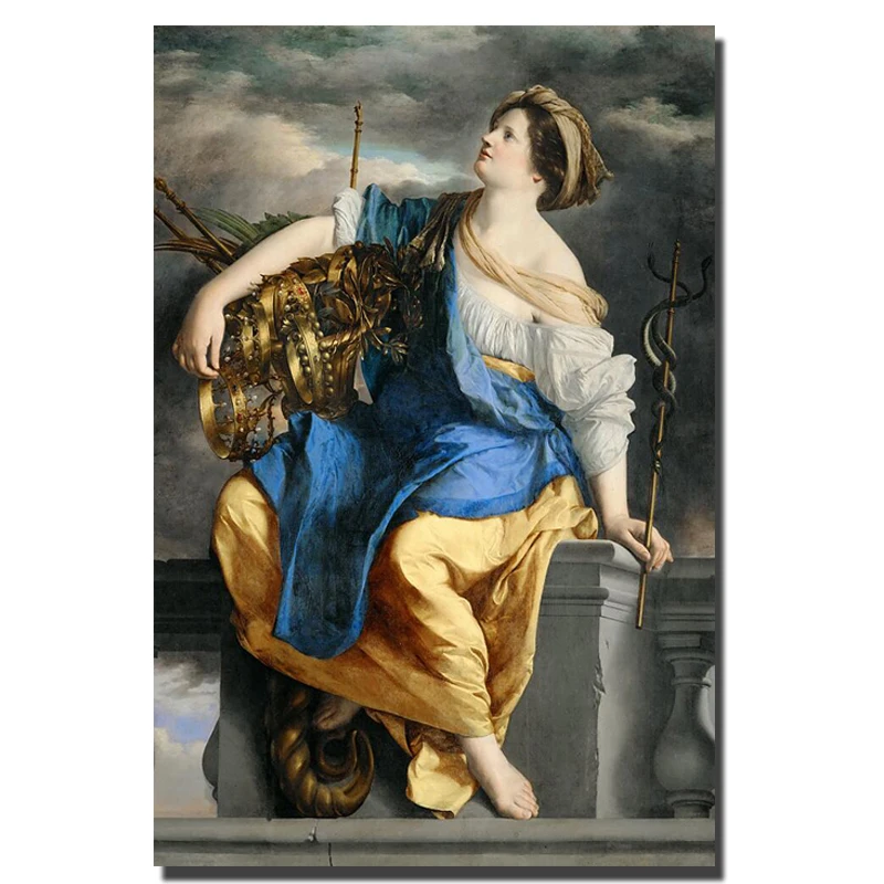

World Famous Oil Paintings Replica Artemisia Gentileschi Napoleon Wall Art Posters And Prints Cuadros For Living Room Decoration