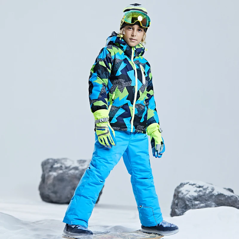 

-30 Degrees Kids Ski Suits Ski Jacket and Pants Children Snowboard Suit Snowboarding Jacket Trousers Boys Winter Snow Clothes