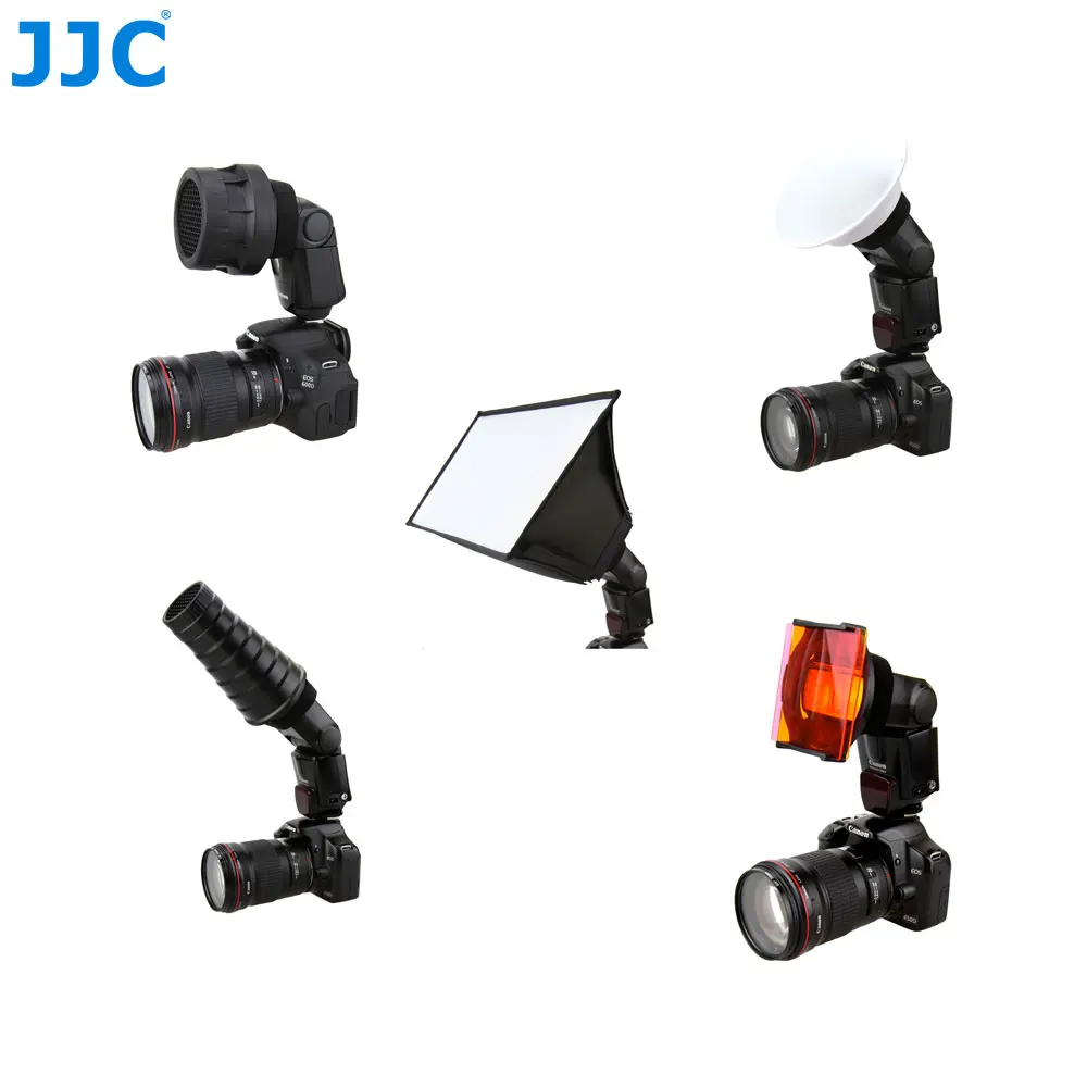 JJC Универсальный Speedlight аксессуар адаптер диффузор соты Softbox Сетки крепление вспышки комплект для Canon EX RT/580EX/600EXII-RT