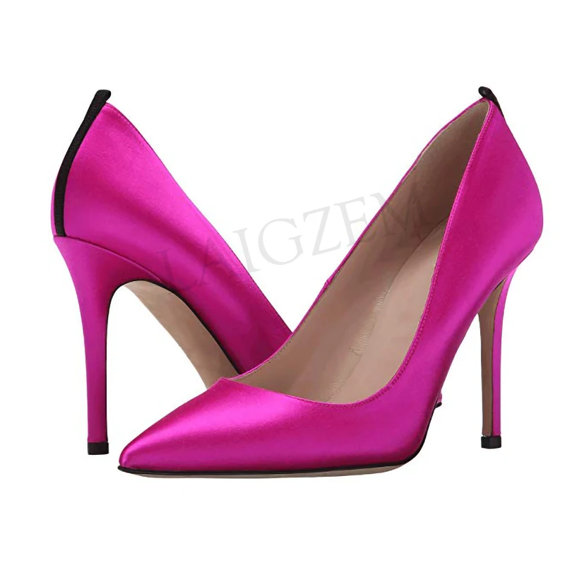 

LAIGZEM Women Pumps Super High Heels Sexy Pointed Toe Slip-on Wedding Party Dress Shoes for Lady Thin Heels Pumps 2019 Shoes