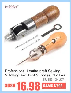 Несколько кожаных инструментов для рукоделия, ручная швейная строчка, дырокол, резьба по дереву, работа, седло, ножницы, нож для резьбы, вощеная нить, набор