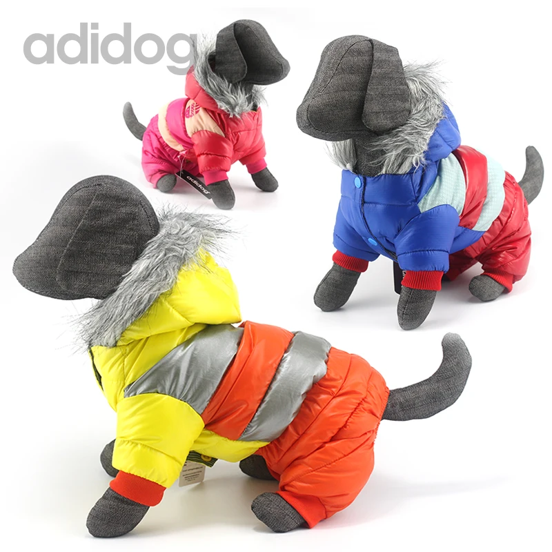 Теплая одежда для собак, зимний хлопковый пуховик, водонепроницаемая куртка для чихуахуа, плотная одежда для маленьких и больших собак, одежда для домашних животных Adidog