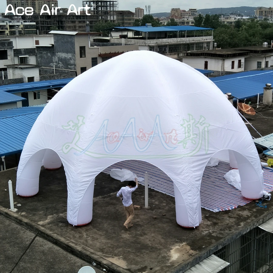  10 m diameter inflatable spider tentwhite oxford dome tent with removable door walls and 8 beams fo