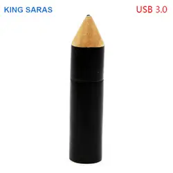 KING SARAS usb 3,0 деревянный карандаш usb флеш-накопитель 4 ГБ 8 ГБ 16 ГБ Гб 32 ГБ кленовый Деревянный usb 3,0