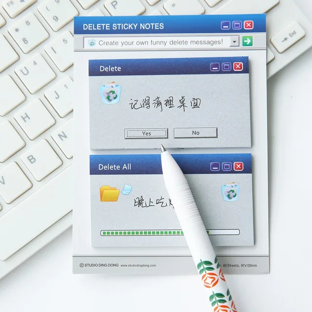 60 Pages Kawaii Computer Style Memo Pad Cute Notepad