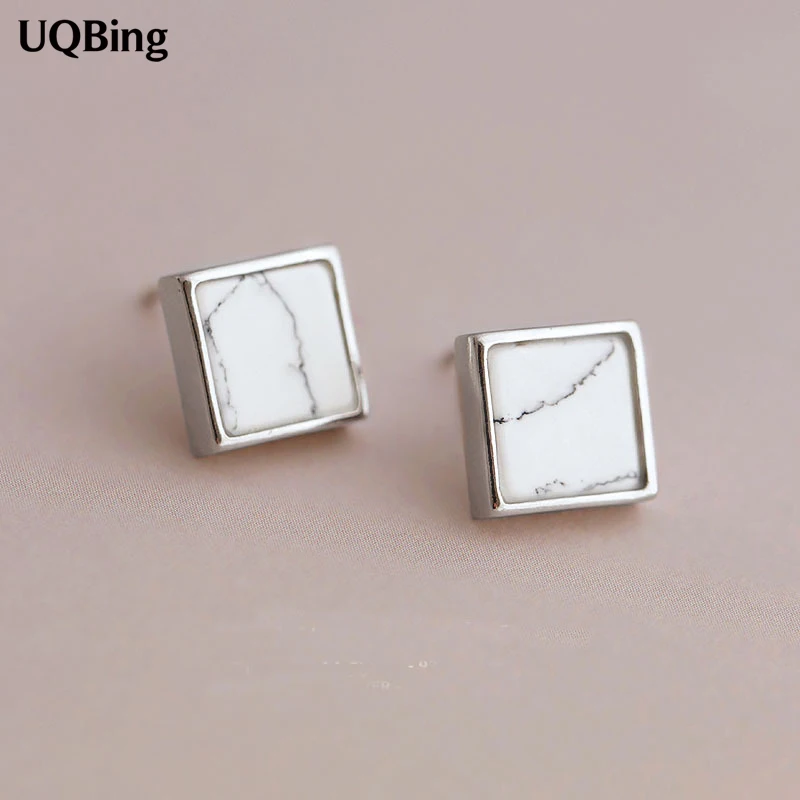 Лучшие модные стильные 925 пробы серебряные квадратные серьги-гвоздики для женщин ювелирные изделия Brincos