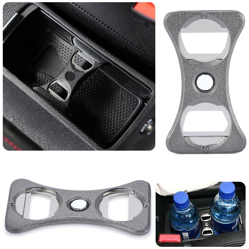 Stainless Steel Car Beer Bottle Cup Opener Holder Divider for V-W Parts G-OLF MK5/6 GT G-Ti R32 Car Holders