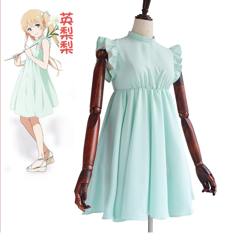 

Free shipping Anime saenai heroine no sodate-kata Cos Halloween Party Eriri Spencer Sawamura Cos girls Lolita dress Costume