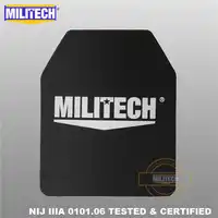 MILITECH 10x12 inches Ultra Light Weight UHMWPE NIJ Level IIIA 3A Ballistic Panel Bulletproof Backpack PE Plate With Test Video