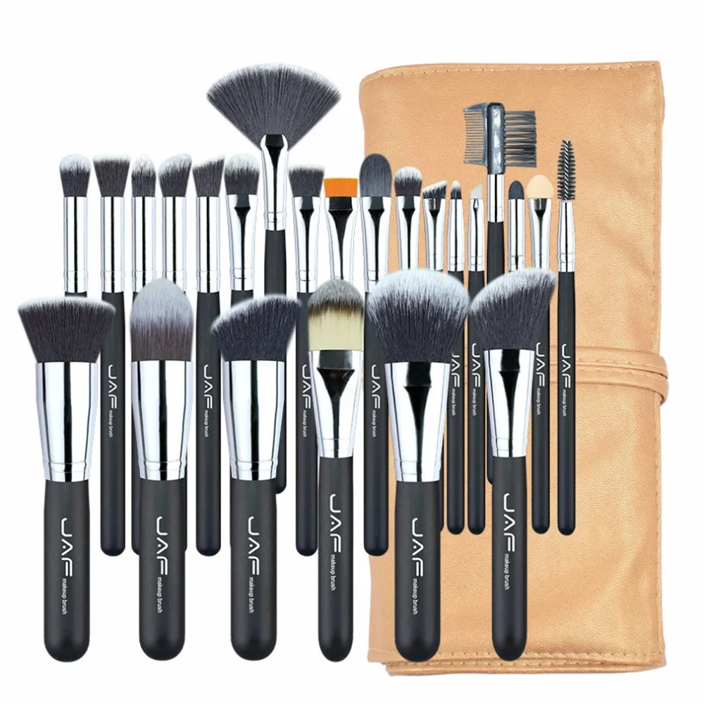 24pcs Set JAF Brand Professional Makeup Brushes Set Kit Powder Foundation Blusher Eye Shadow Eyeliner Lip
