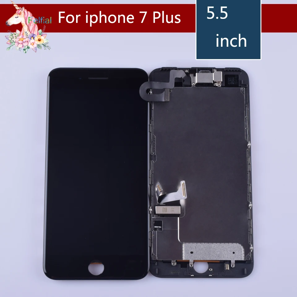 

10pcs/lot Full Set LCD Display For iPhone 7 7G 7 plus LCD Touch Screen Digitizer Assembly,with Front Camera+small parts+earpie